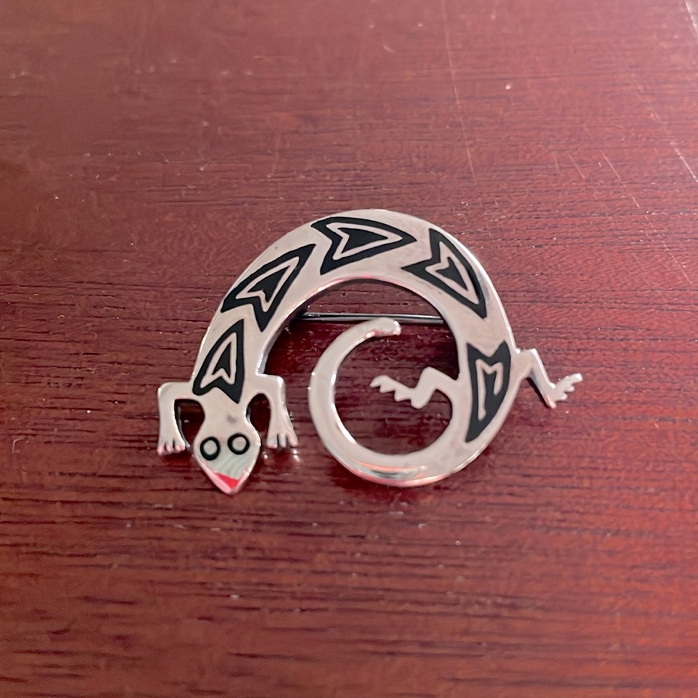Sterling Silver Navaho designed lapel pin